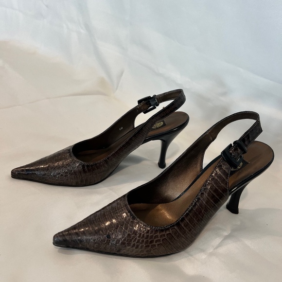 J. Renee Luxe Shoes - J. Renee Luxe Chestnut Brown Rosa Belly Snake 8M Heels *NWT*